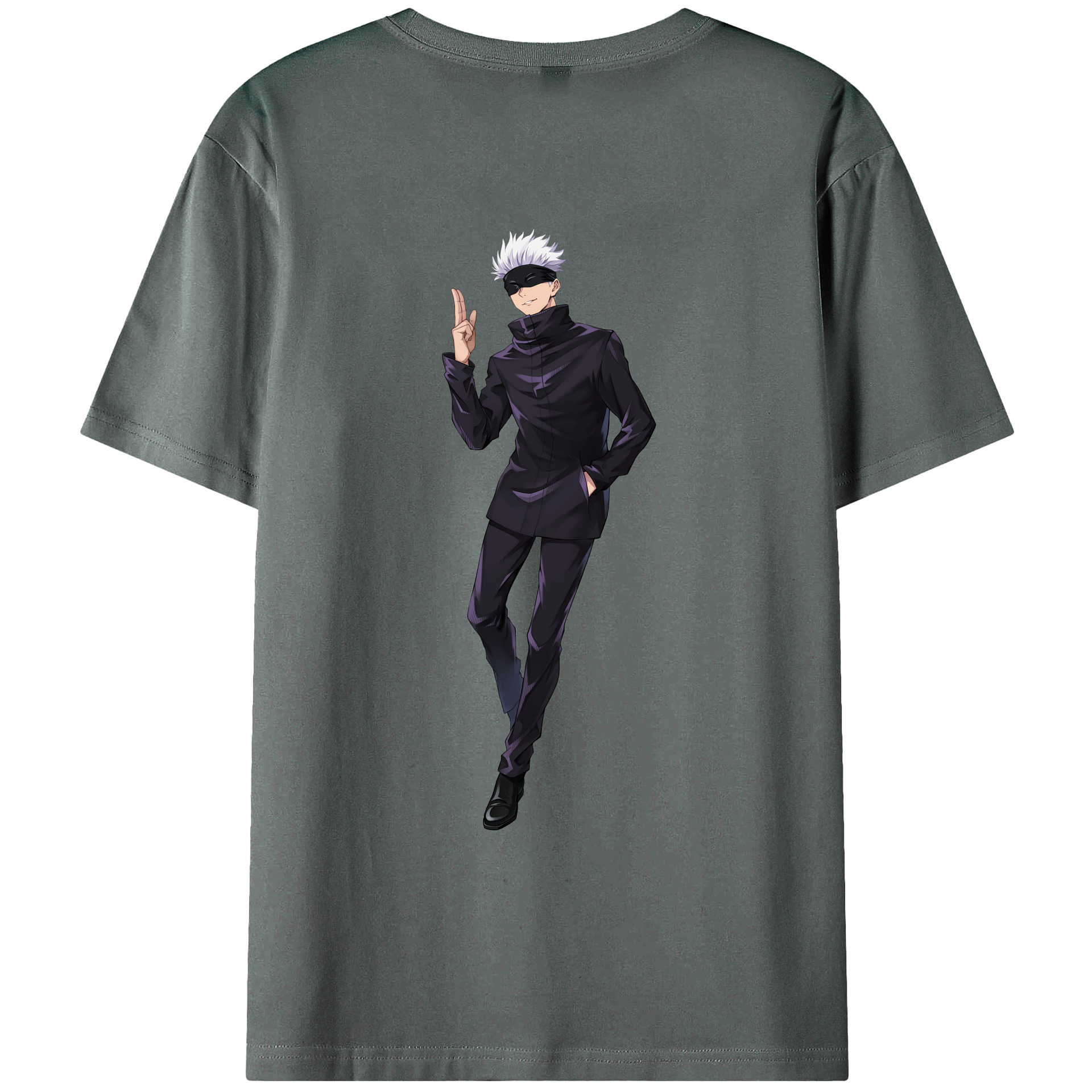 （画像用） 呪術廻戦 Jujutsu Kaisen 綿100％ メンズ半袖Tシャツ（バックプリント） 通気性
